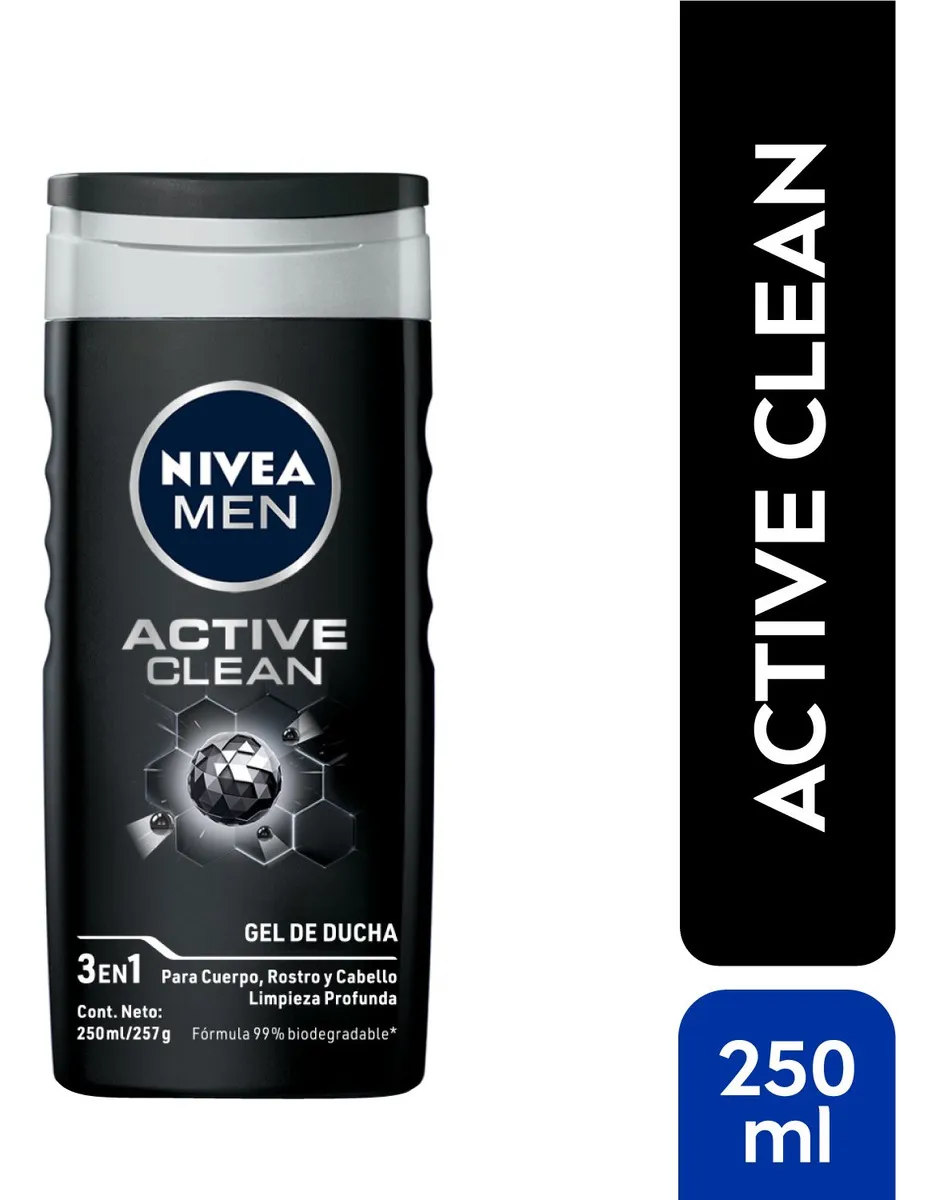 Nivea Men Gel De Ducha Active Clean 250 Ml 2