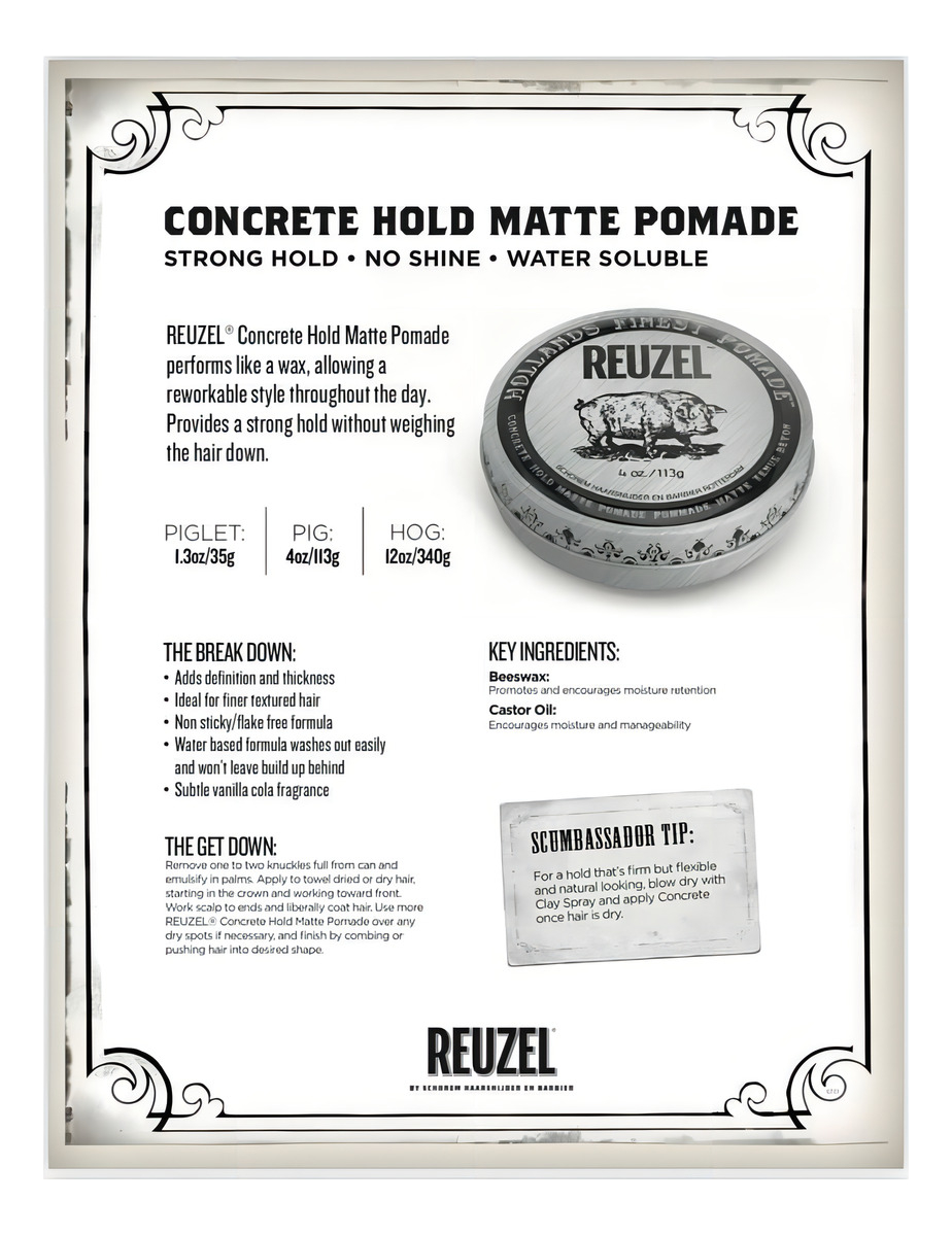 Cera Cabello Acabado Mate de Fijación Extrema 340grs Reuzel 5