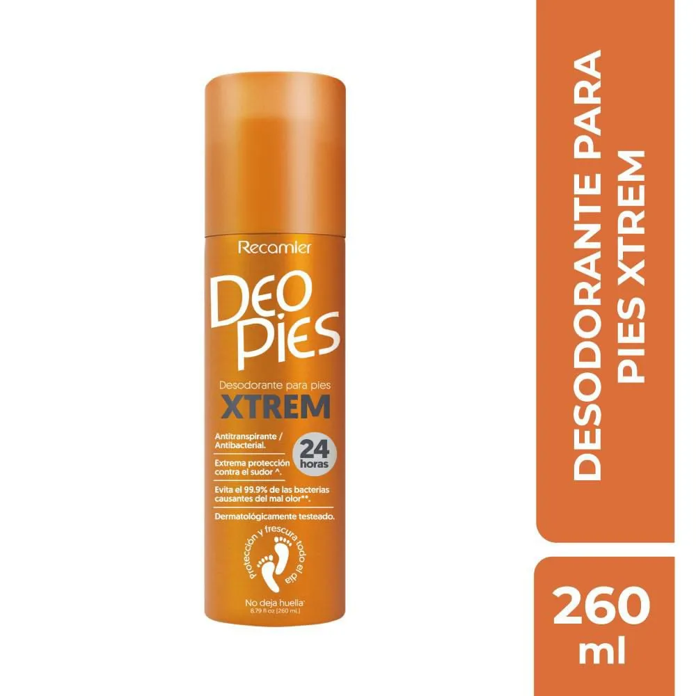 Talco Deo Pies Spray 260 Ml Xtrem Desodorante Para Pies 1