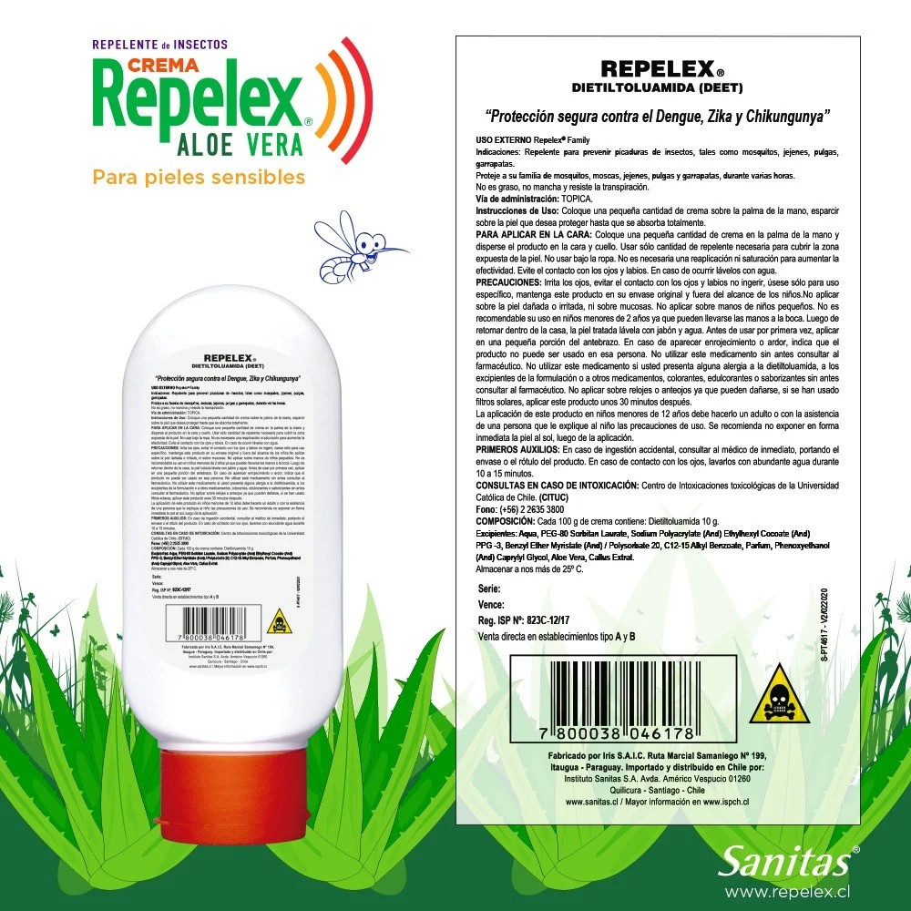 Repelex Aloe Vera Repelente De Insectos Niños-adultos 80g 2