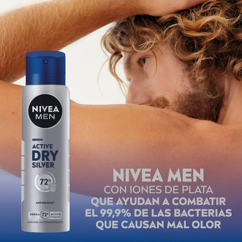 Antitranspirante En Aerosol Nivea Men Silver Protect 150ml  5