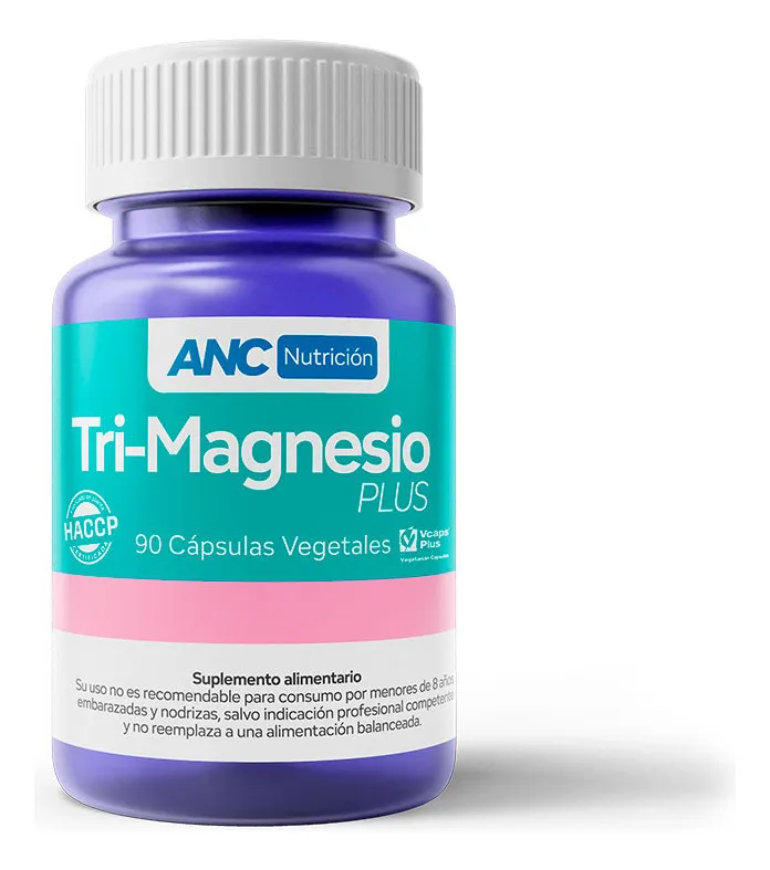 Tri-magnesio Plus Cápsulas Vegetales Con Vitamina B6 - Anc  1