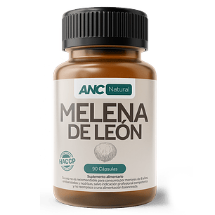 Melena De León Anc 90 Cápsulas 600 Mg Adaptogeno Sin Sabor