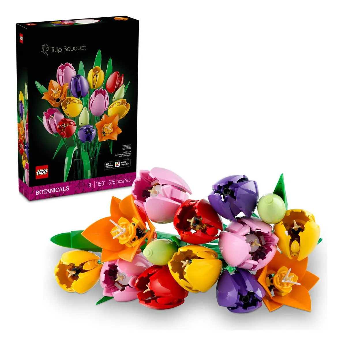 Lego® Botanicals Ramo De Tulipanes Decoración 11501 576 Flores 2