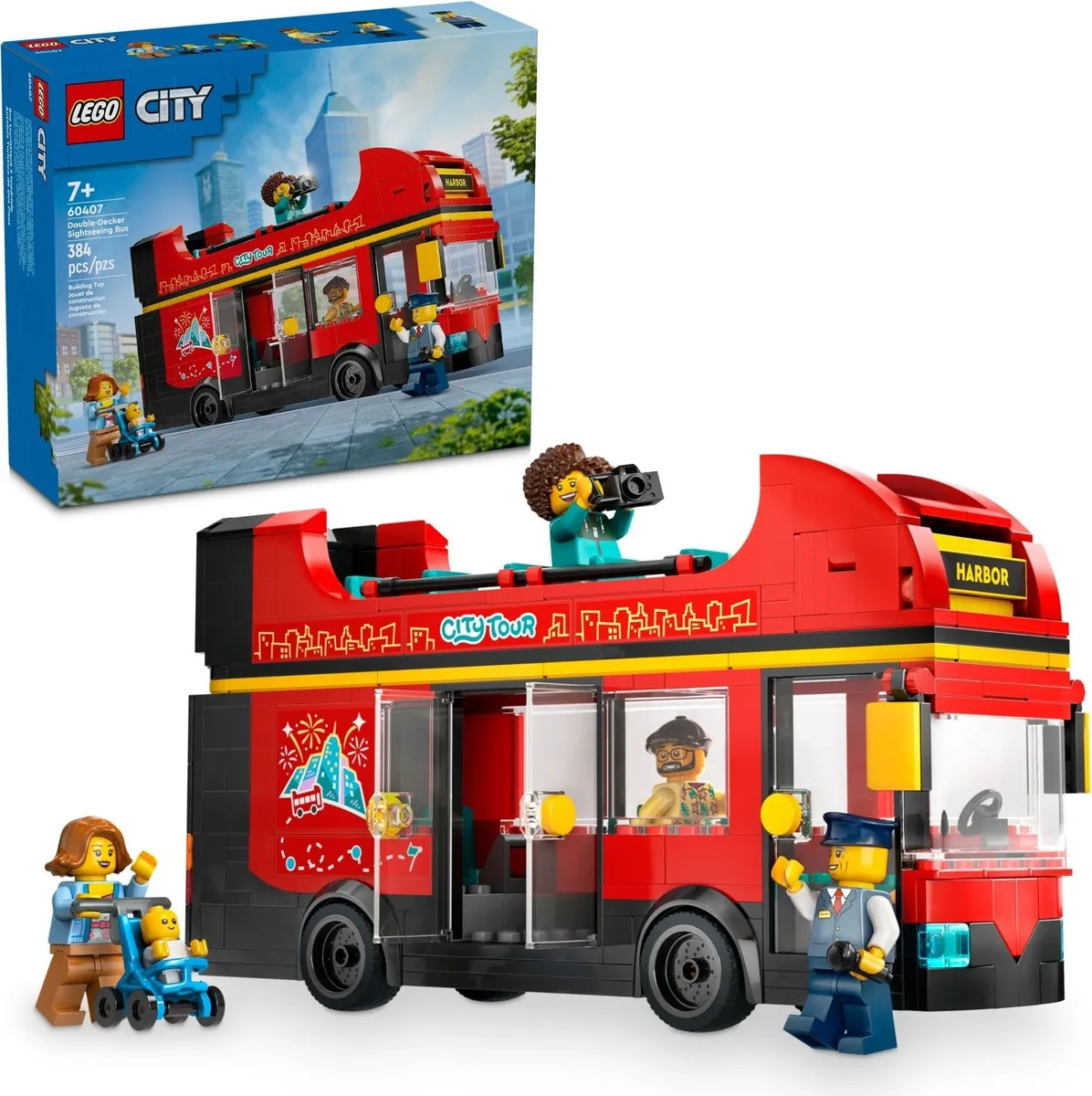 Set De Construcción Lego City Bus Turistico 60407 384 Piezas En Caja 384 Lego City 9