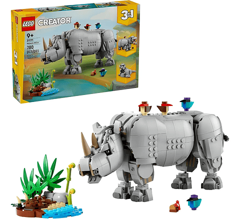 Bloques Para Armar Lego Creator 3en1 Rinoceronte 780 Piezas En Caja 780