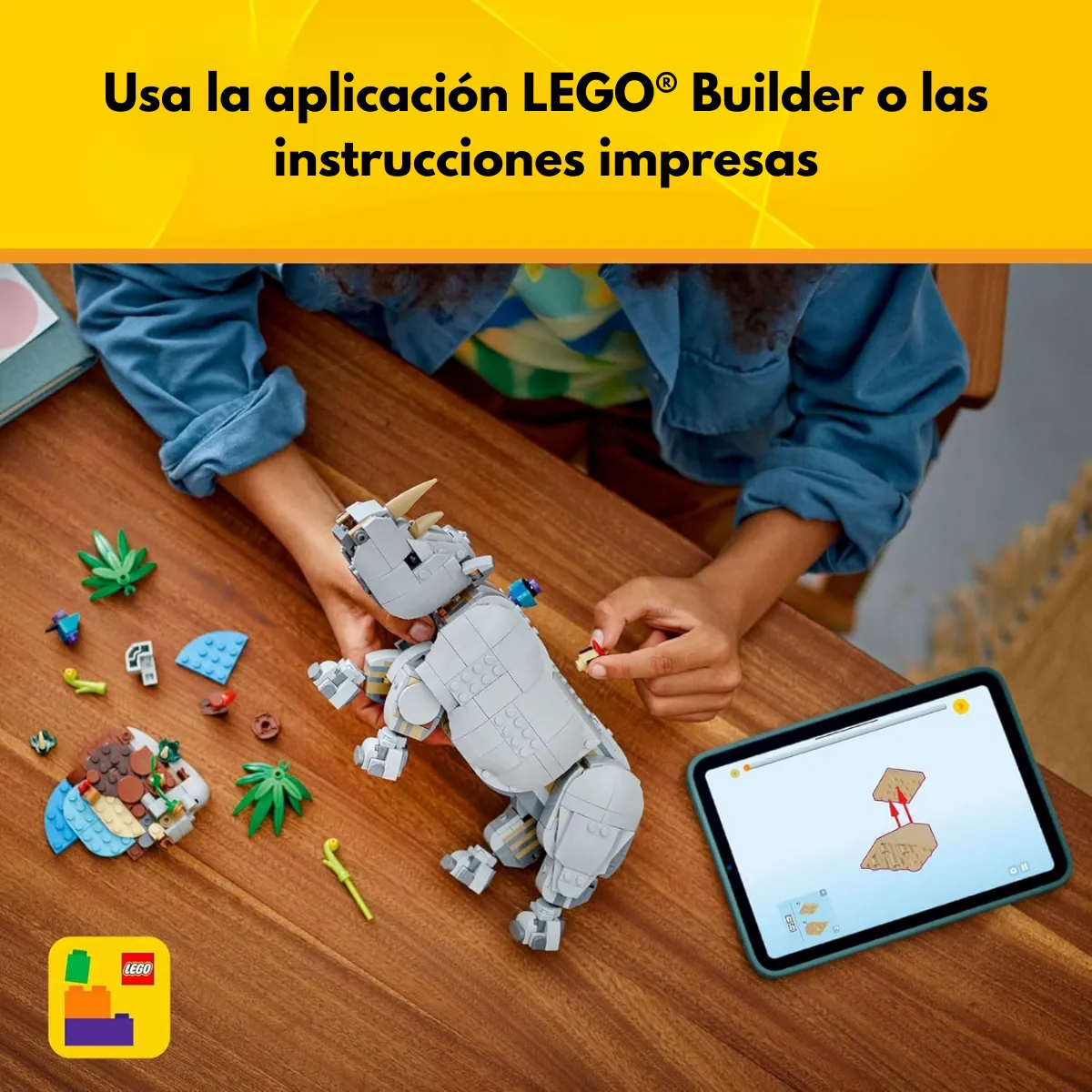 Bloques Para Armar Lego Creator 3en1 Rinoceronte 780 Piezas En Caja 780 6