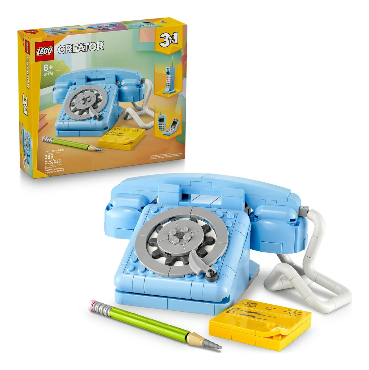 Lego® Creator 3en1 Telefono Retro Juguetes Nostálgicos 31174 Piezas 383 2