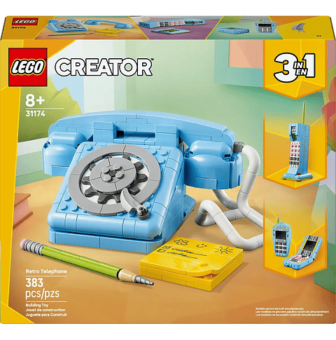 Lego® Creator 3en1 Telefono Retro Juguetes Nostálgicos 31174 Piezas 383