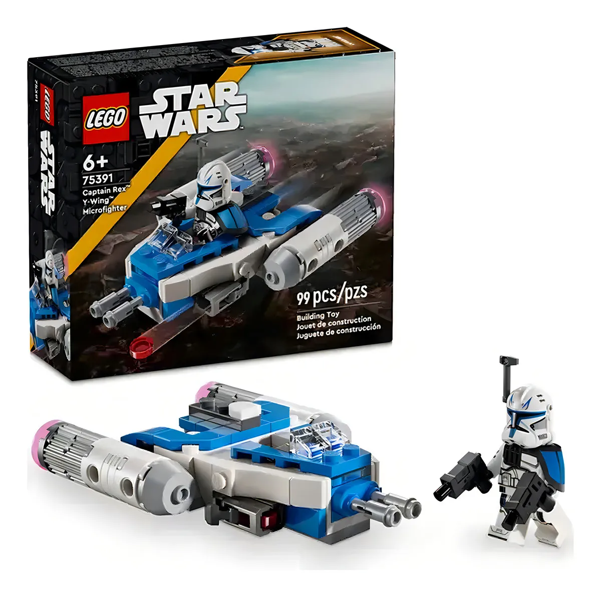 Lego Star Wars Capitán Rex Y Microfighter Y-wing 99 Piezas 1