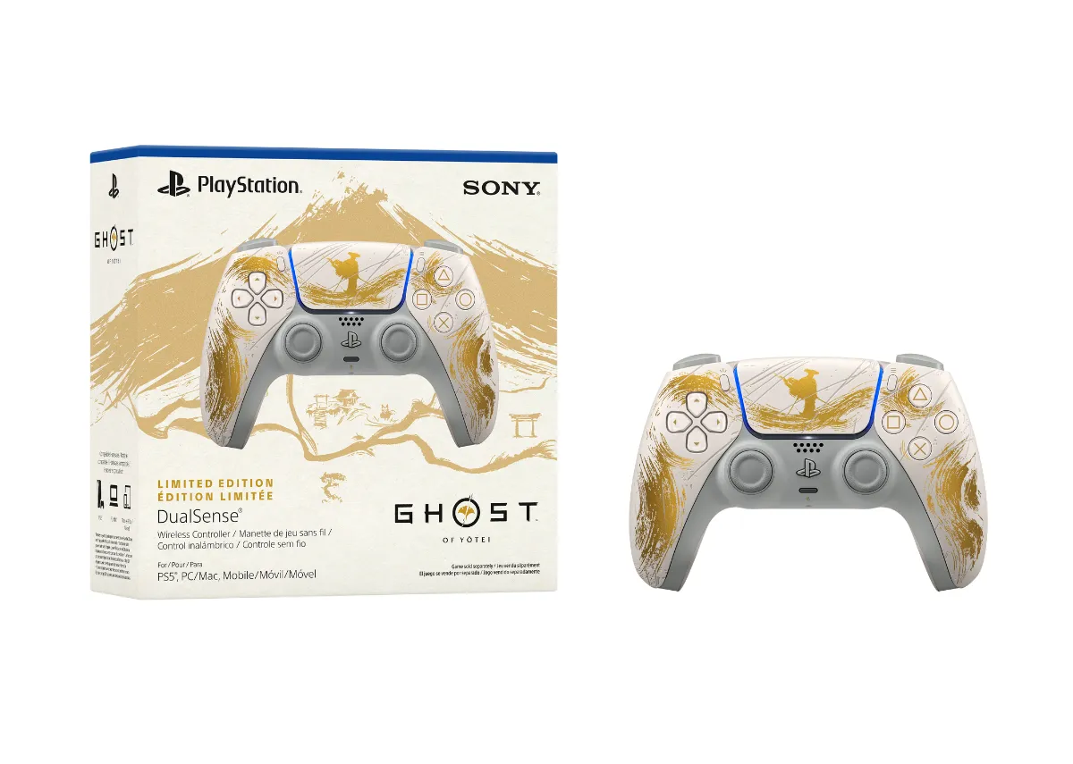Joystick Dualsense Ghost Of Yotei Ps5 Gold Edición Limitada Oro 1