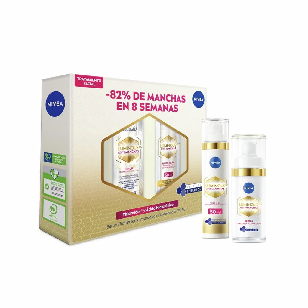 Pack Luminous630 Serum + Fluido Piel 30+ Dia/Noche Nivea 2