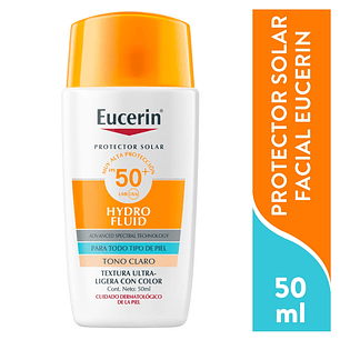 Eucerin Cuidado Facial Sun Hydro Fluid FPS50 Tono Claro 50ml 