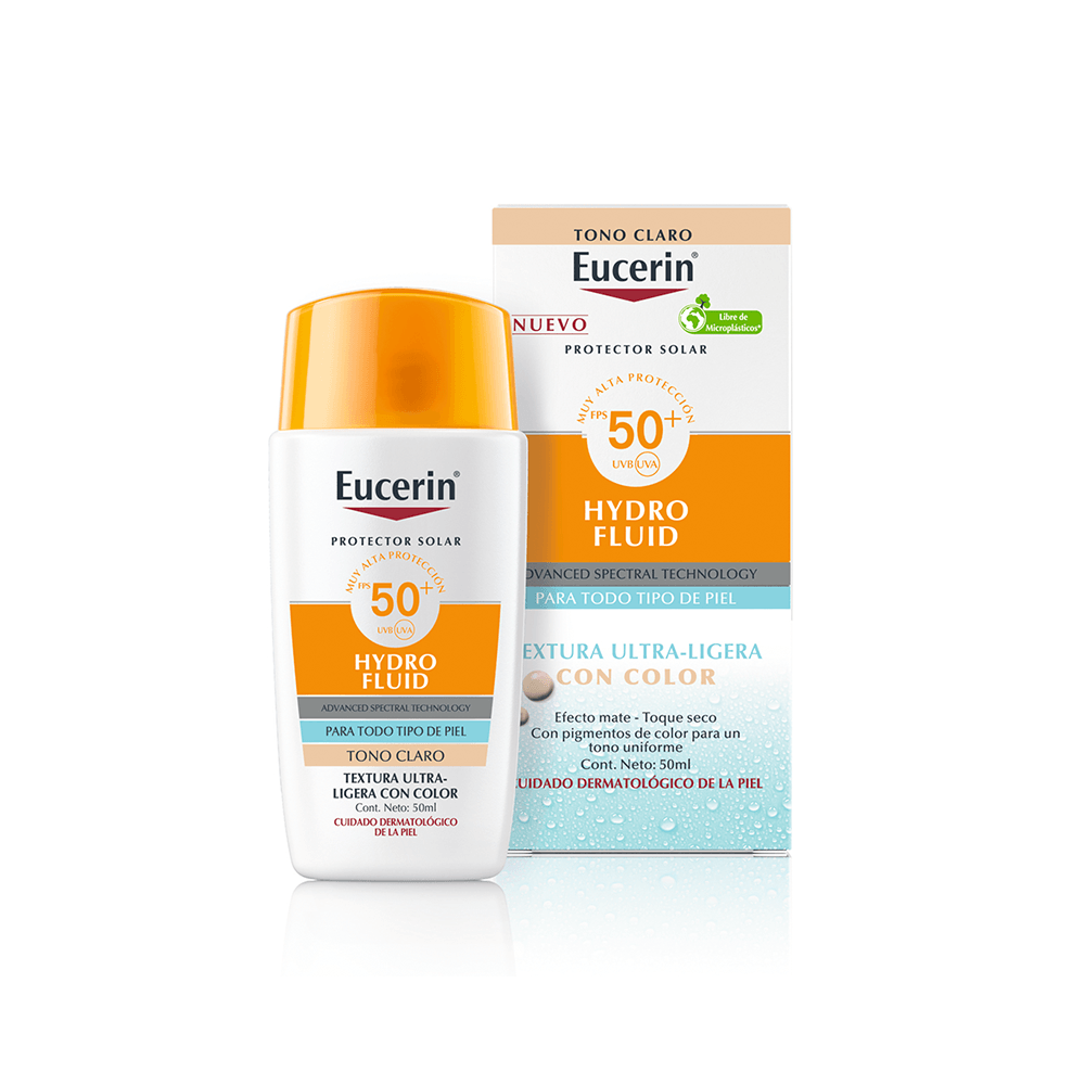 Eucerin Cuidado Facial Sun Hydro Fluid FPS50 Tono Claro 50ml  2