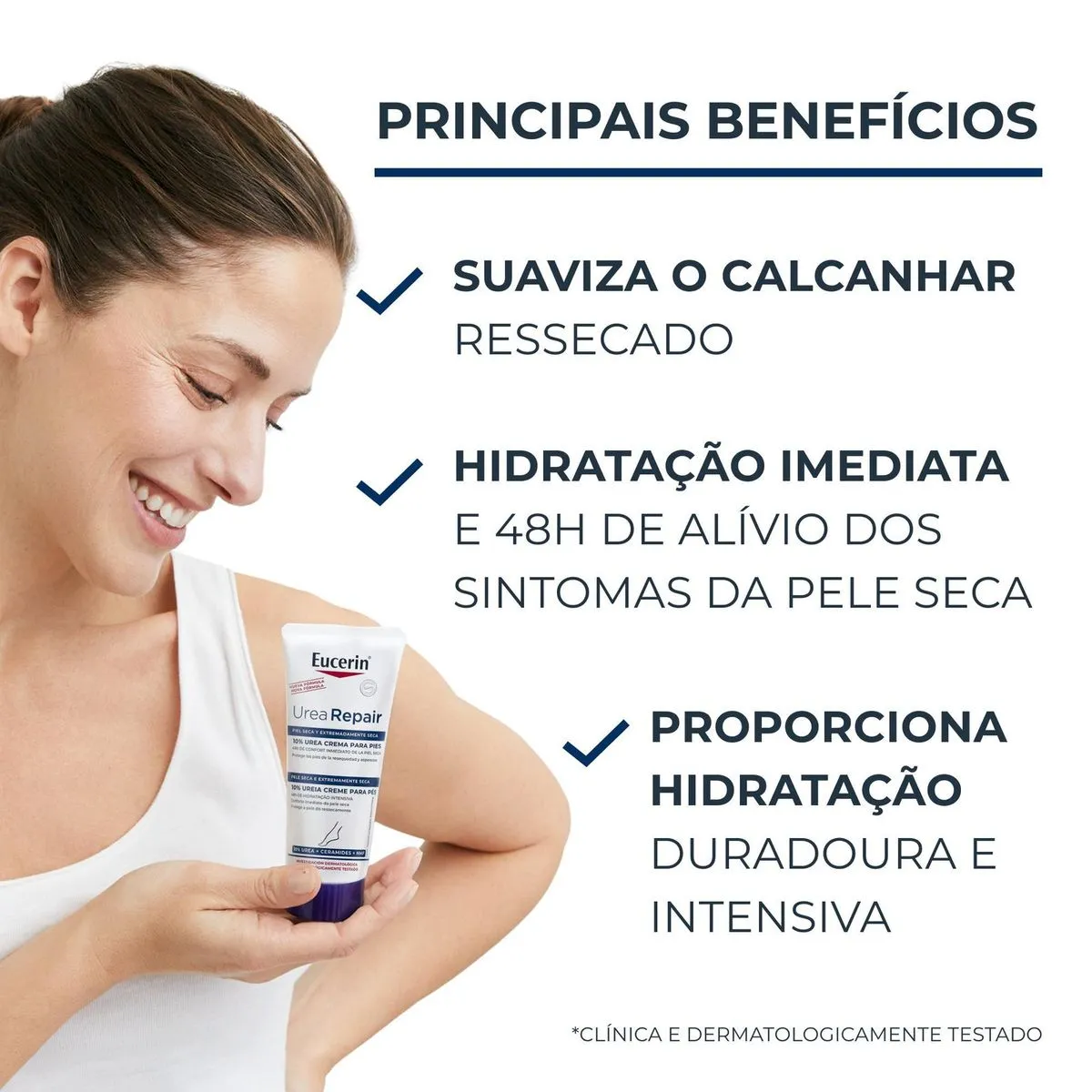 Crema de Hidratación Pies Urea Repair Plus 10%  Piel Seca 100ml Eucerin 3