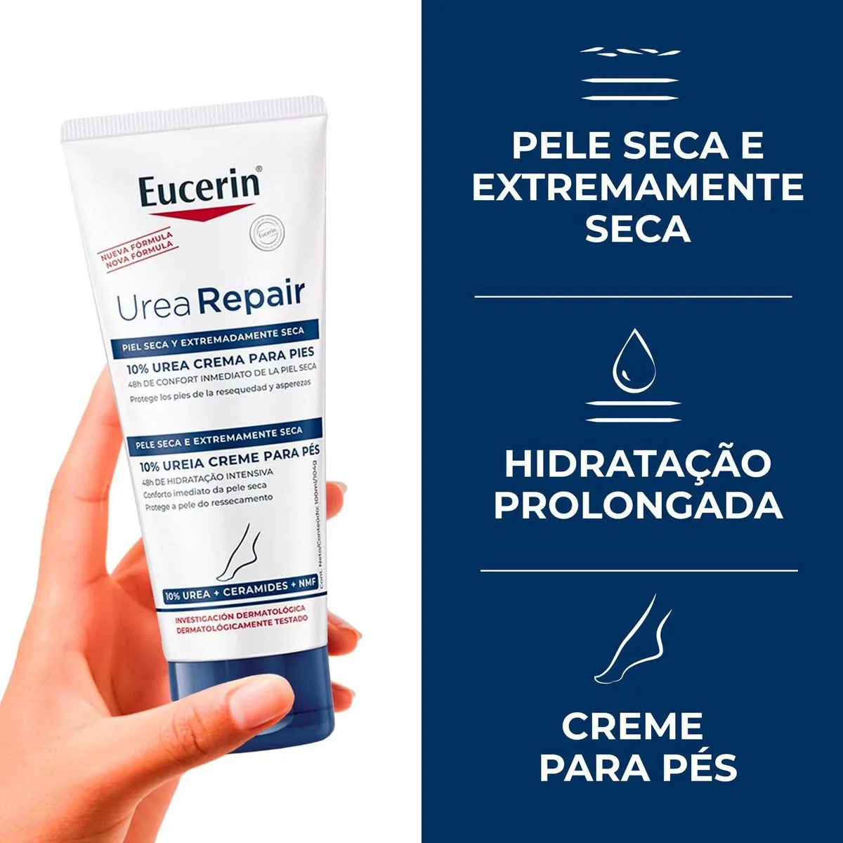 Crema de Hidratación Pies Urea Repair Plus 10%  Piel Seca 100ml Eucerin 4