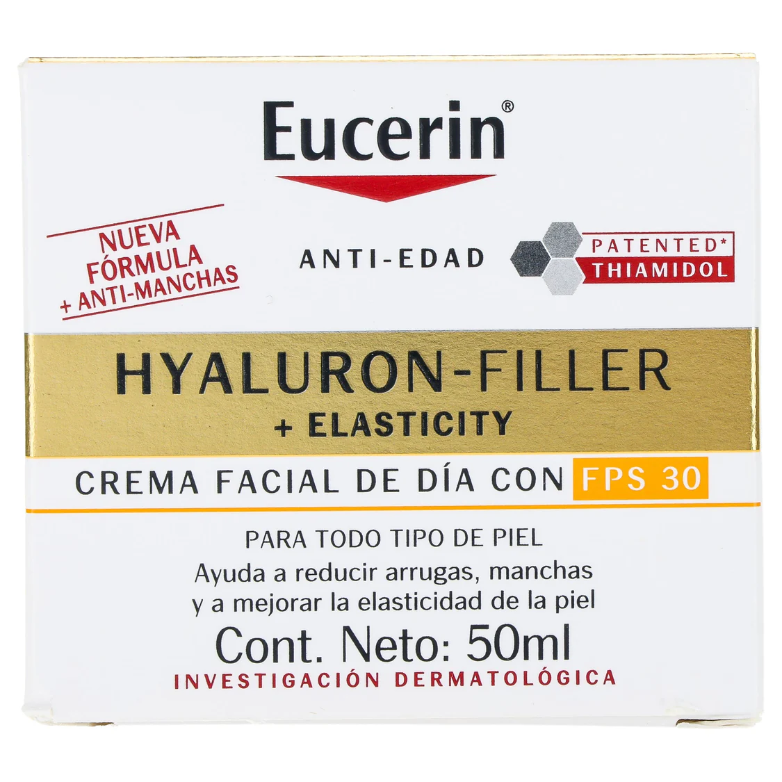 Hyaluron Filler Elasticity Antiedad Crema Facial Día FPS30 50ml Eucerin 1