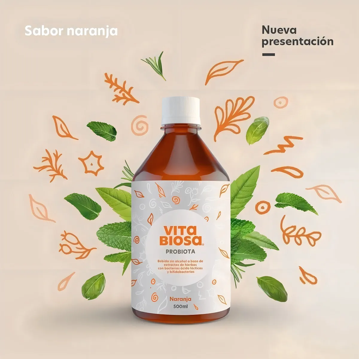 Vitabiosa Probiotico Sabor Naranja 500ml  4