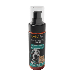 Shampoo Seco Fresh con Aloe Vera Perros y Gatos 130ml LaikaPet