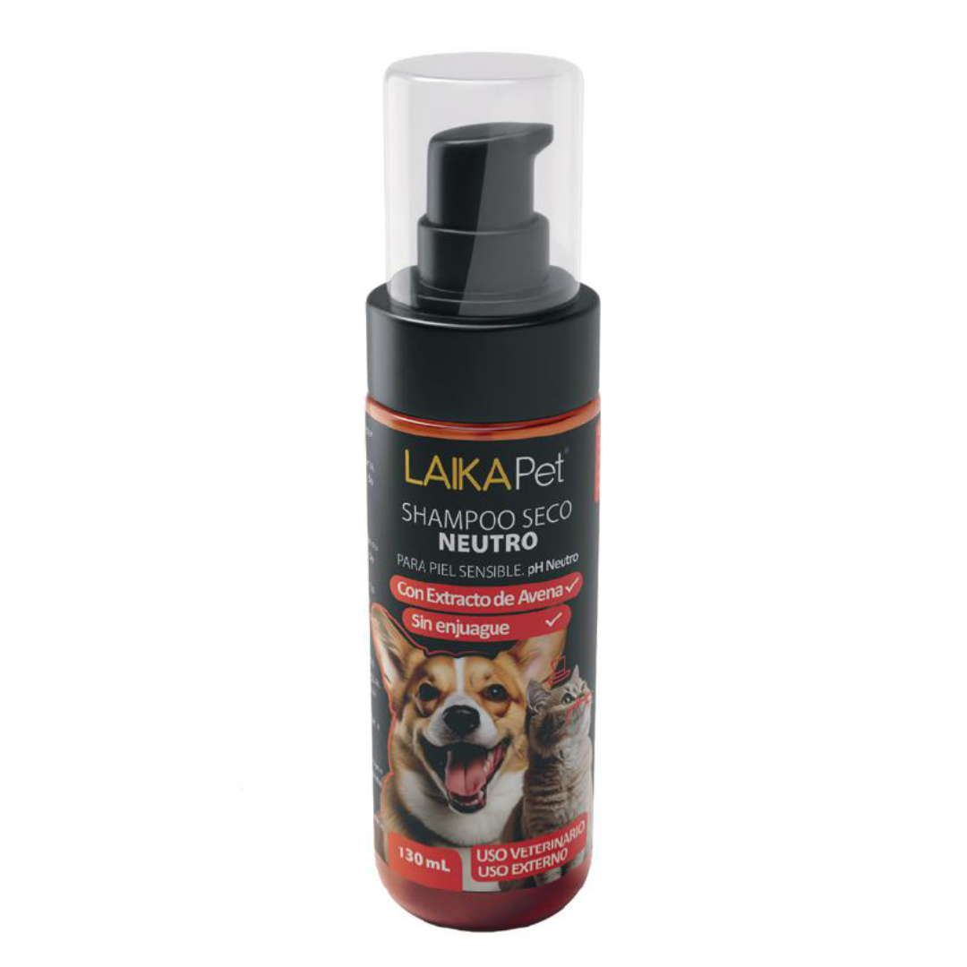 Shampoo Seco Neutro Piel Sensible con Extrato de Avena Perros Gatos 130ml 1