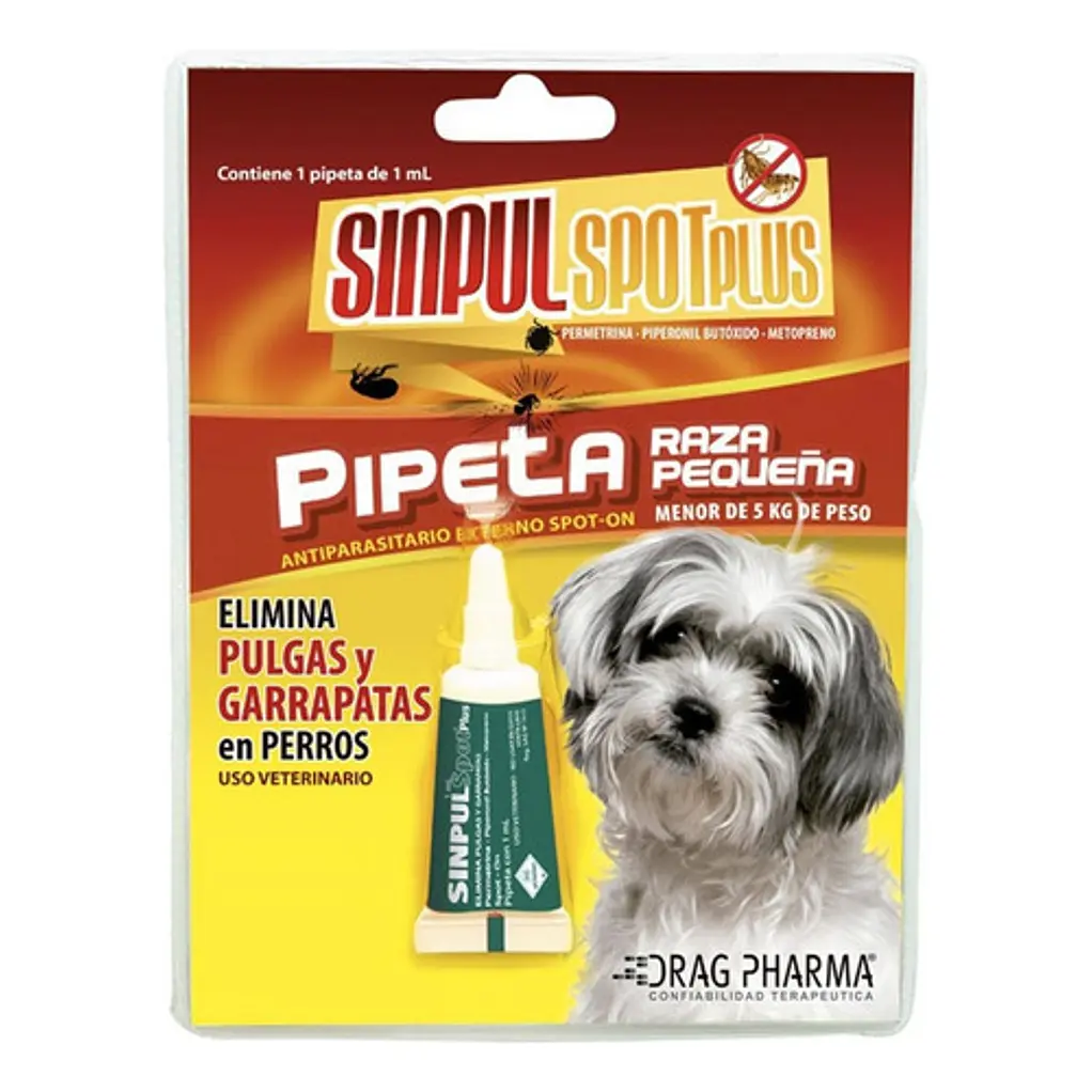 Sinpul Spot Plus Raza Pequeña Hasta 5Kg Peso 1 Pipeta DragPharma  2