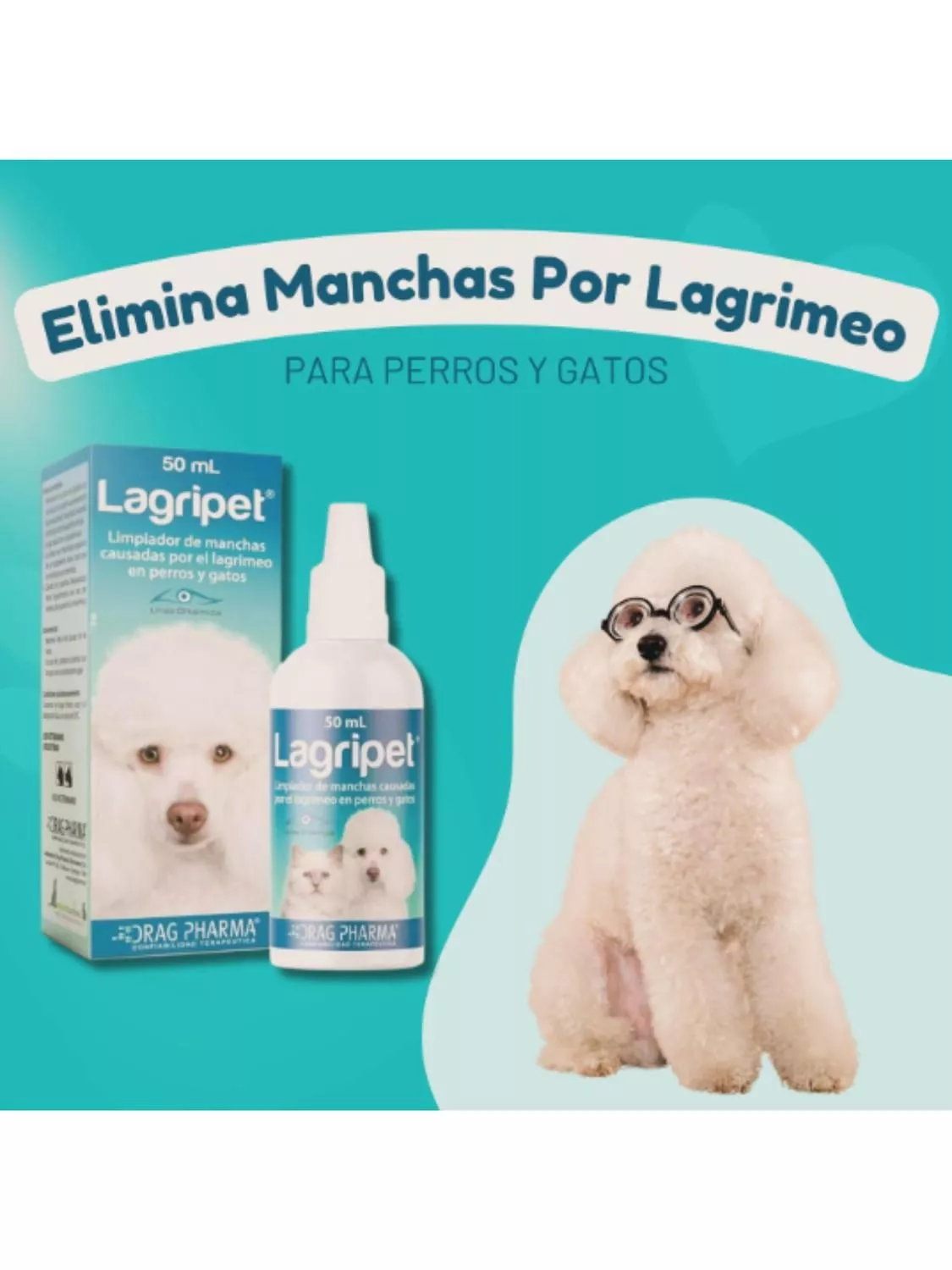 Lagripet Manchas por Lagrimero en Perros y Gatos 50ml Drag Pharma 5