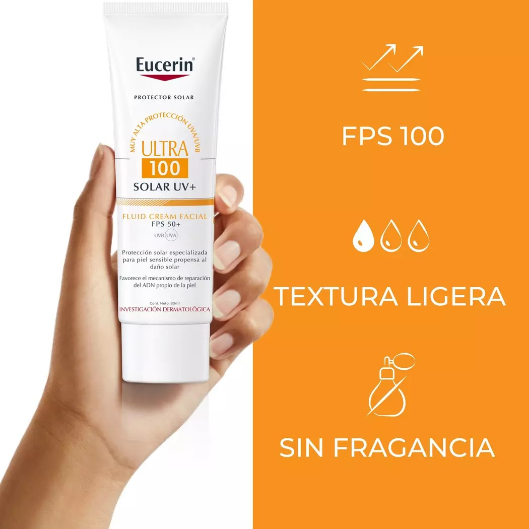 Fluid Cream Facial Ultra 100 FPS 50+ 80ml Eucerin 3
