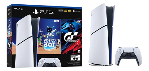 Consola Ps5 Digital 825GB + Juegos AstroBot y Gran Turismo 7 PlayStation