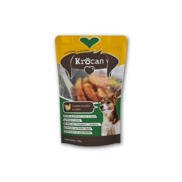 Snack Perro Camote Envuelto En Pollo 100grs Krocan 1