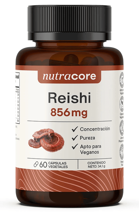 Reishi 856mg - 60 Cápsulas Vegetales Natural | Nutracore