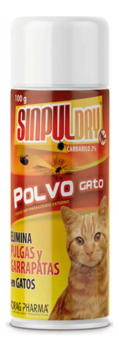 Sinpul Dry Polvo Antiparasitario Externo para Gatos 100gr Drag Pharma 1