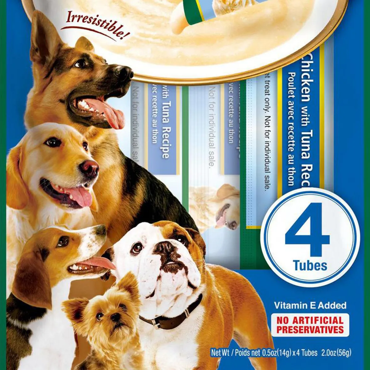Inaba Ciao Churu Snack Premio Perro 4 Tubos Sabor Atún 3