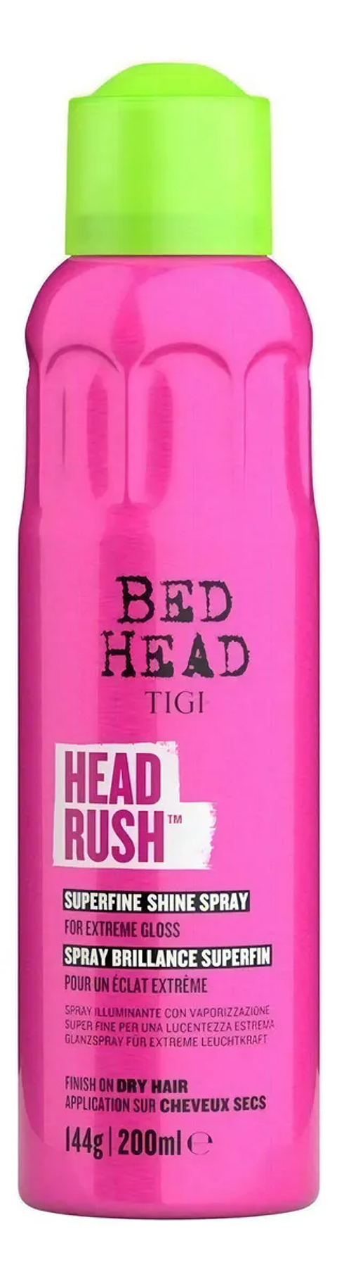 Tigi Bed Head Headrush X 200ml Spray Liviano Brillo Extremo