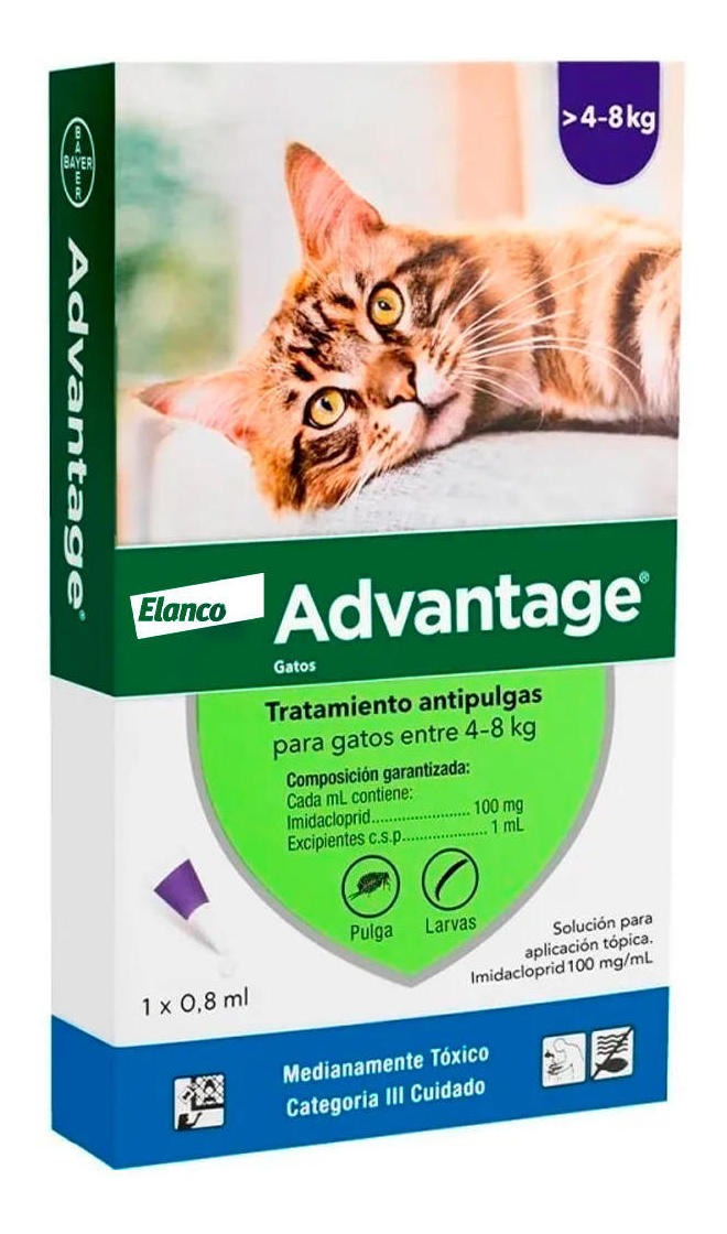 Advantage Para Gatos de 4 a 8kg Elanco 1