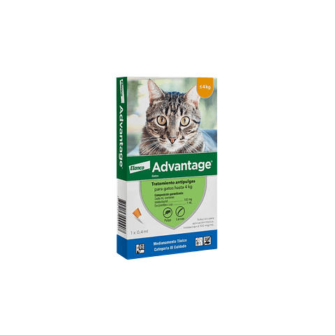 Advantage Para Gatos Hasta 4kg Elanco