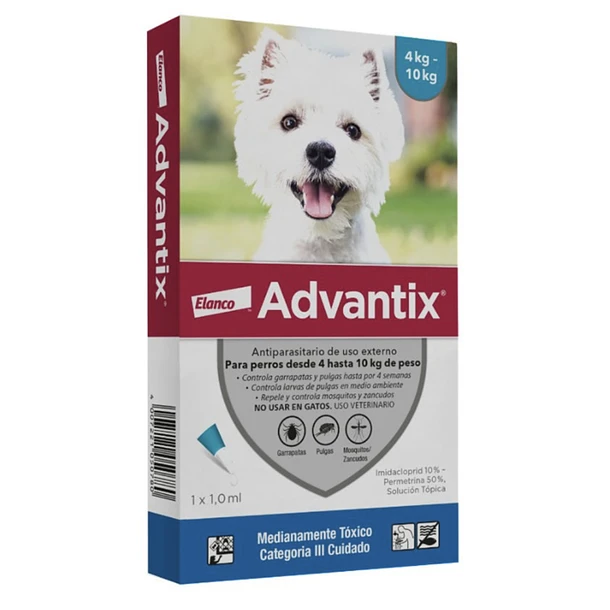 Advantix Antiparasitario Para Perros de 4 a 10kg Elanco 1
