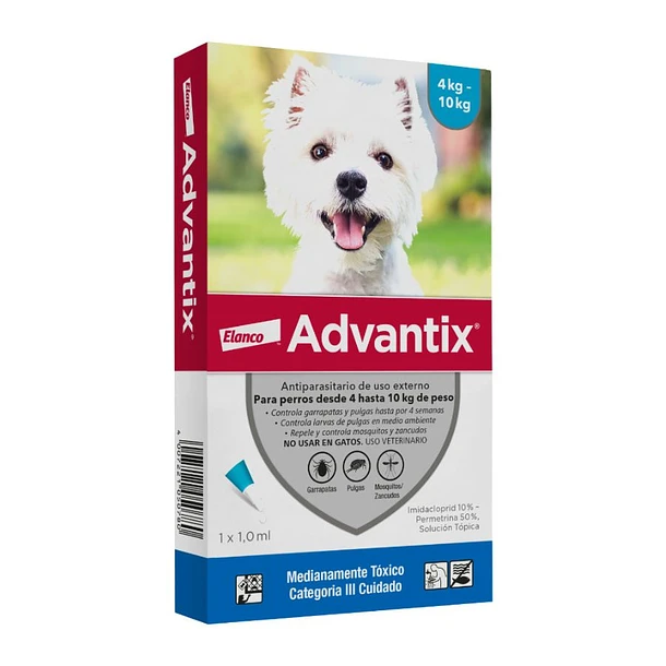 Advantix Antiparasitario Para Perros de 4 a 10kg Elanco 2