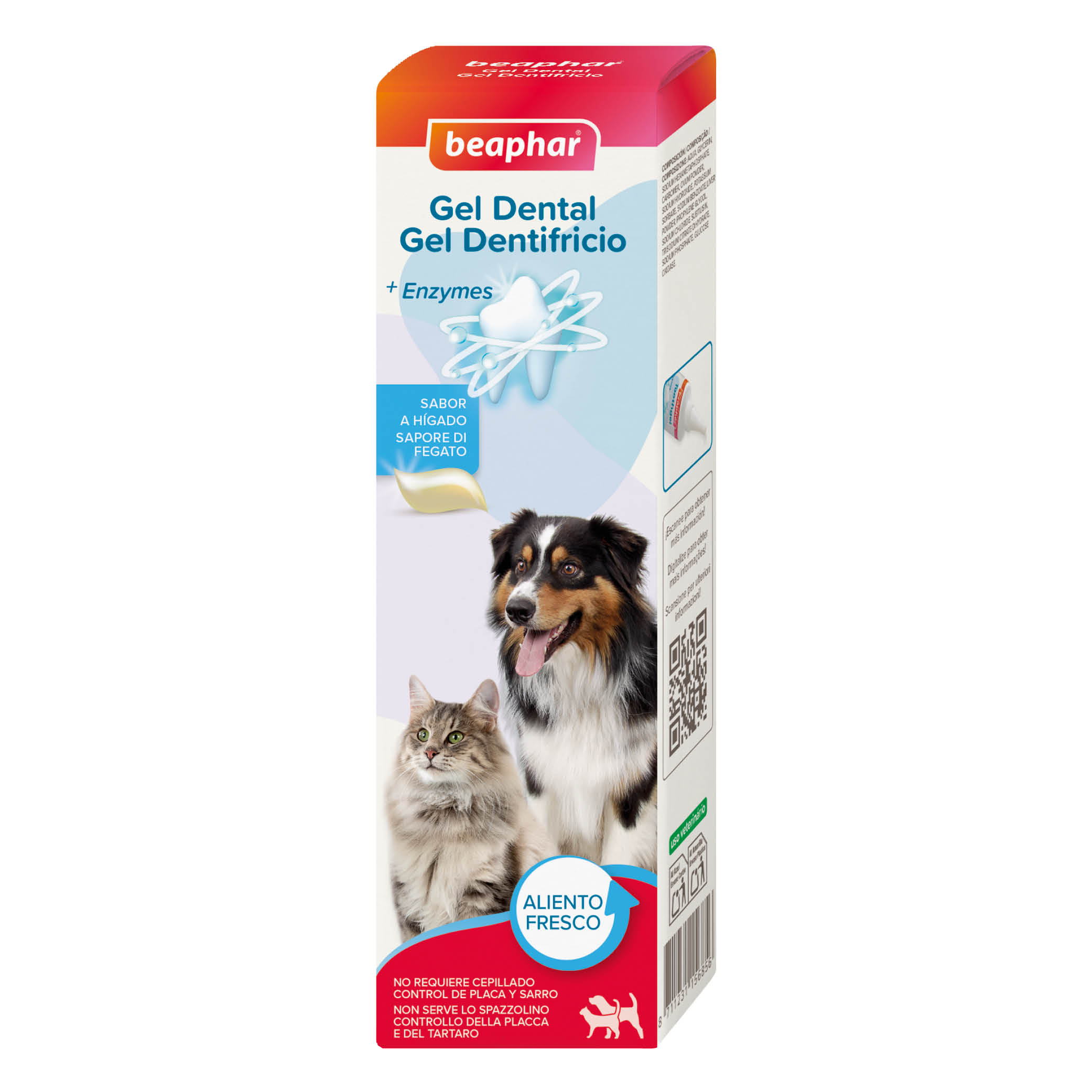 Gel Dental para Perros y Gatos Sabor a Higado 100ml Beaphar 1