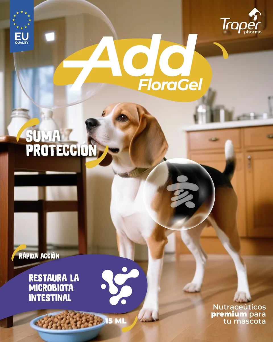 Add Probiotico Flora Gel para Perros y Gatos 15ml Traper 3