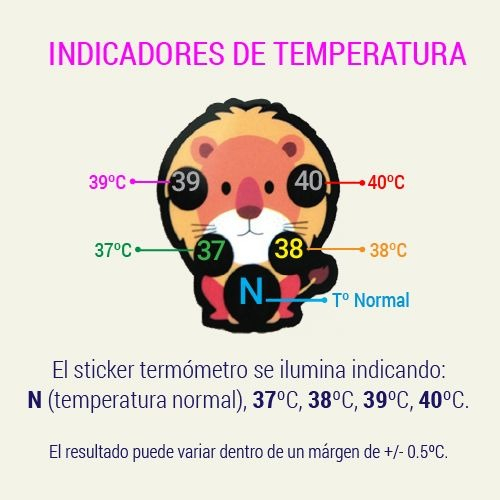 Termometro Infantil Hipoalergenico 6 Sticker La Prepie  3
