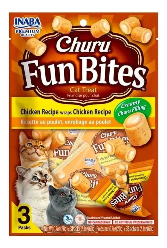 Snack Gatos Inaba Churu Fun Bites Pollo 60gr 1