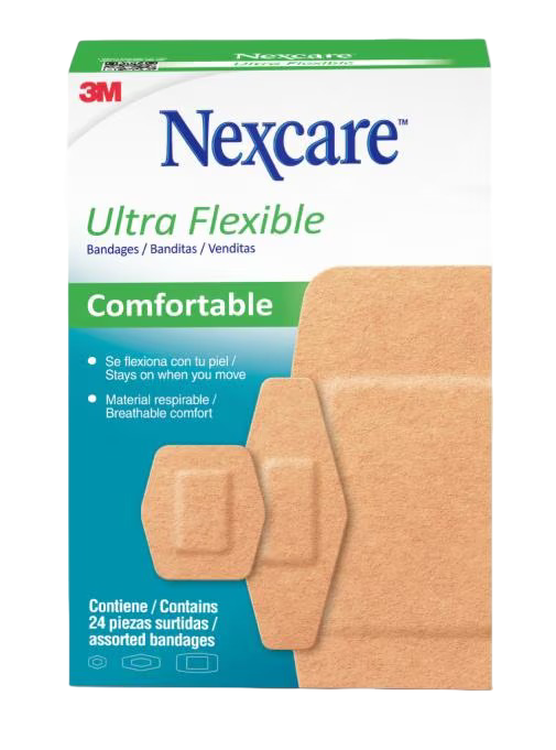 Banditas Ultra Flexible Confortable Tamano Surtido 24uni Nexcare 1