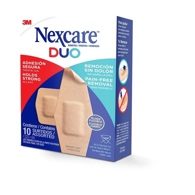 Banditas Duo 10 Unidades Tamaños Surtidos Nexcare 2