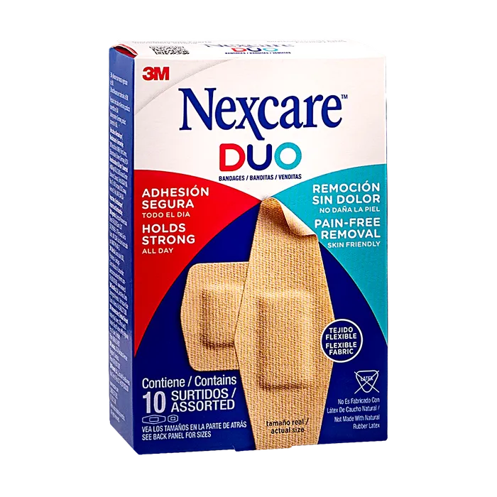 Banditas Duo 10 Unidades Tamaños Surtidos Nexcare 3