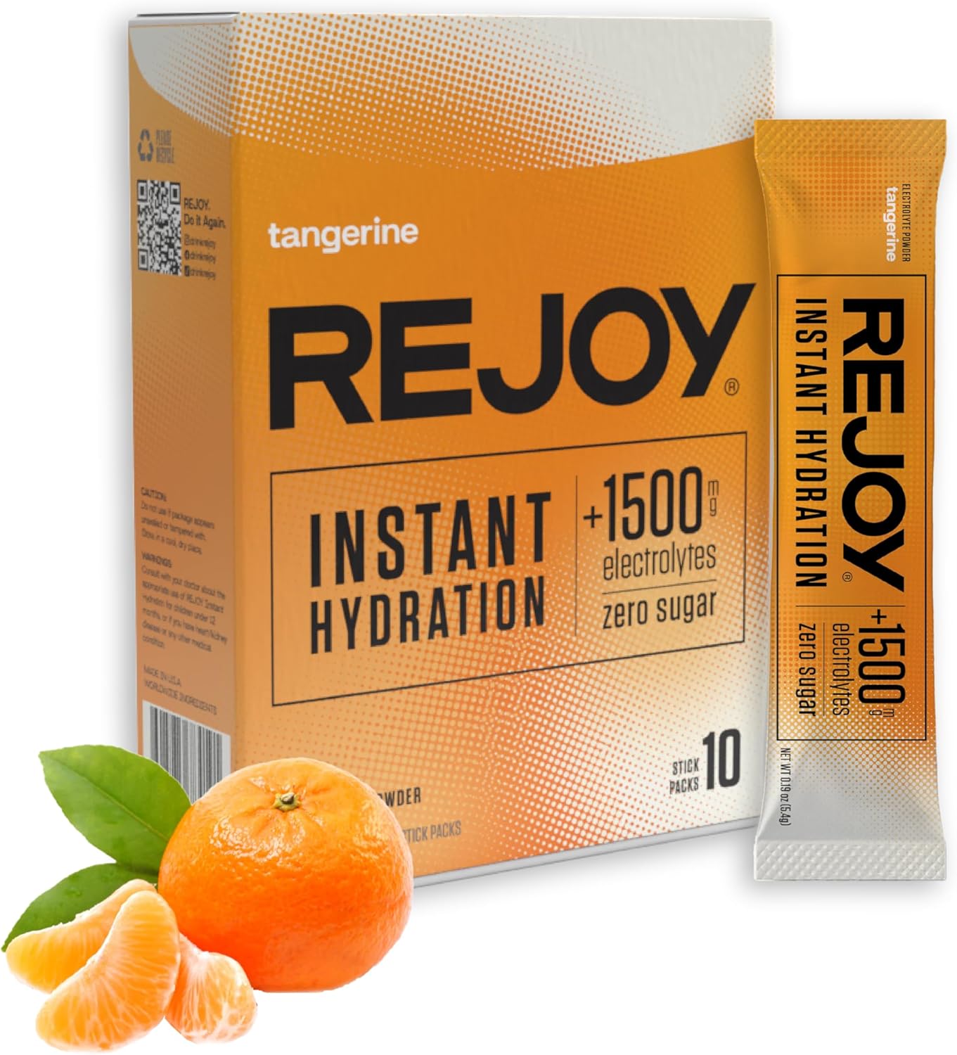 Rejoy Instant Hidration Electrolitos en Polvo Mandarina 10un 1