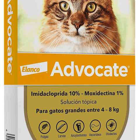 Advocate Antiparasitario Para Gatos de 4 a 8kg Elanco