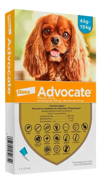 Advocate Antiparasitario Para Perros de 4 a 10kg Elanco 1