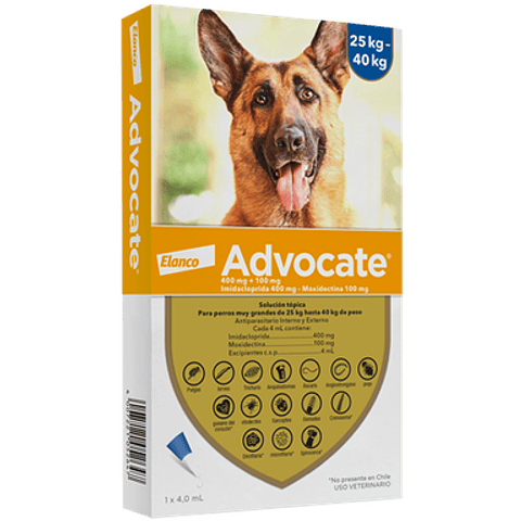 Advocate Antiparasitario Para Perros 25 a 40kg Elanco