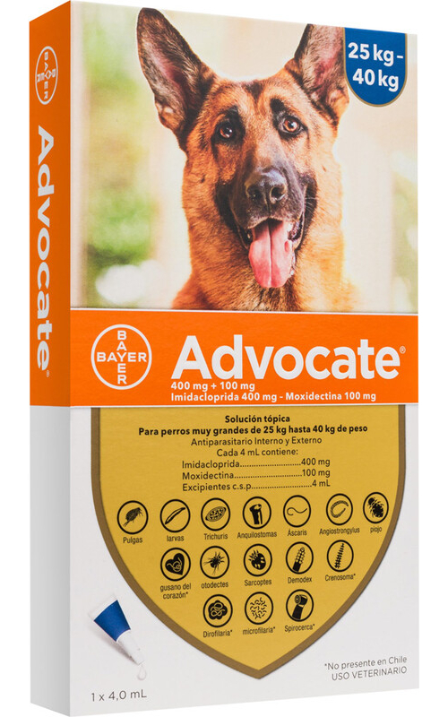 Advocate Antiparasitario Para Perros 25 a 40kg Elanco 2