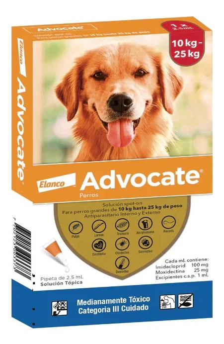 Advocate Antiparasitario Para Perros 10 a 25kg Elanco 2